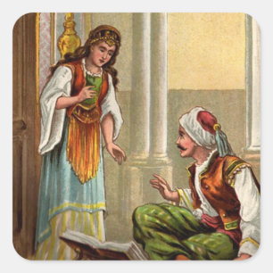 1001 Arabische Nächte: Zobeide Quadratischer Aufkleber