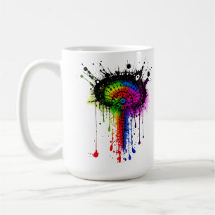 1005 Groovy Rainbow Inkblot Kaffeetasse
