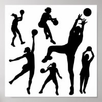 10097-netball-Silhouette-Vektor SPORTS NET BALL PE