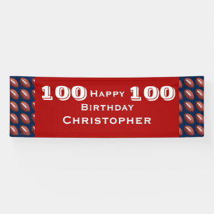 100., 105. Geburtstags-Party-RIESIGE Fußball-Fahn Banner