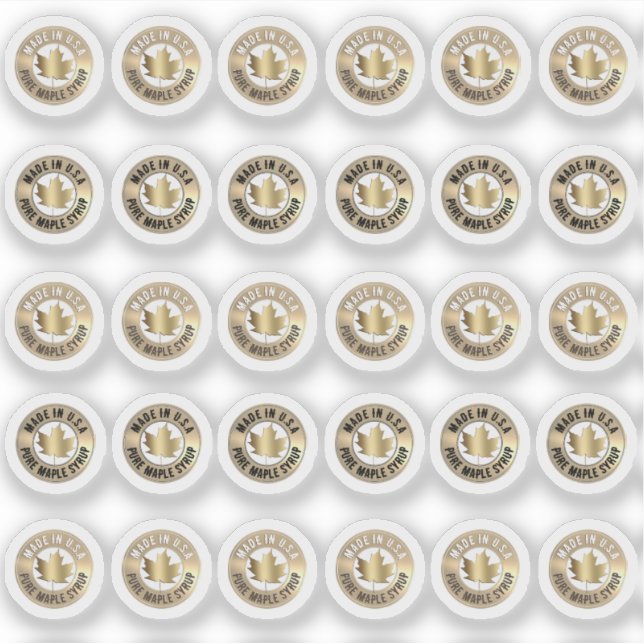 100% Ahornsirup Red Sugar Maple Mini Sticker 2/3" (Vorderseite)