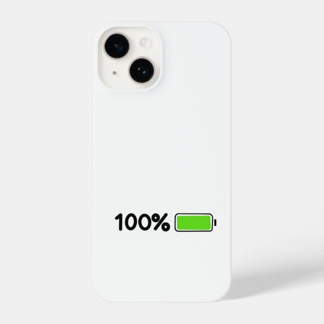 100% Akku-Symbol Handyhülle iPhone Hülle (Rückseite)