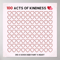 100 AKTE KINDNESS, GUTE Taten, AUFGABE FÜR EIN KIN