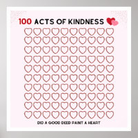 100 AKTE KINDNESS, GUTE Taten, AUFGABE FÜR EIN KIN