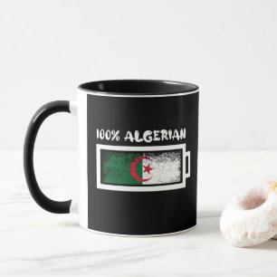 100 % algerische Flagge Tasse