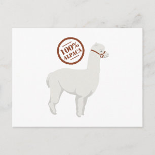 100 % Alpaca Postkarte