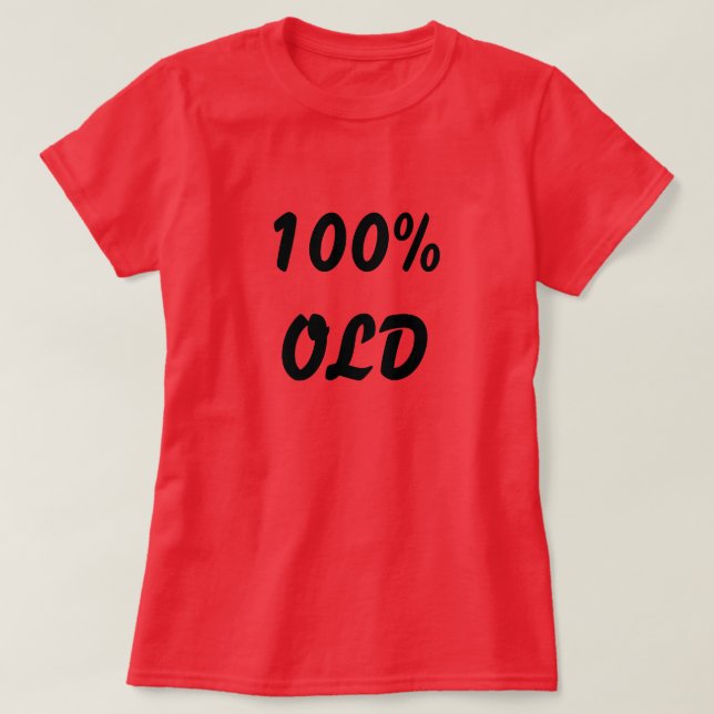 100% alte tiefe rote Farbe T-Shirt (Design vorne)