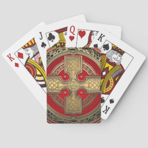 [100] Altes keltisches Sacred Gold Knot Cross Spielkarten