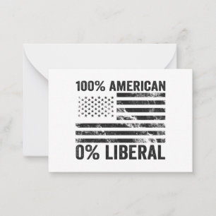 100% amerikanische 0% liberale republikanische Fla Mitteilungskarte