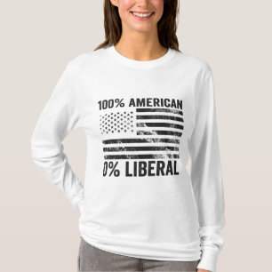 100% amerikanische 0% liberale republikanische Fla T-Shirt
