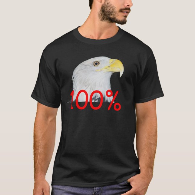 100% AMERIKANISCHER T - SHIRT (Vorderseite)