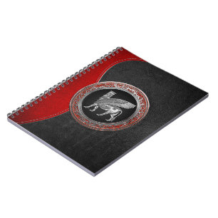 [100] Assyrian Winged Bull - Silver Lamassu Notizblock