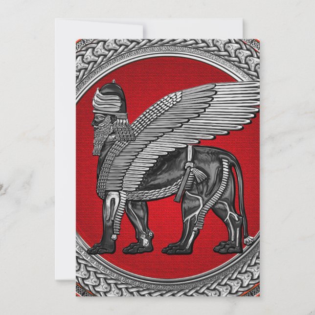 [100] Assyrian Winged Lion: Gold & Black Lamassu (Vorderseite)