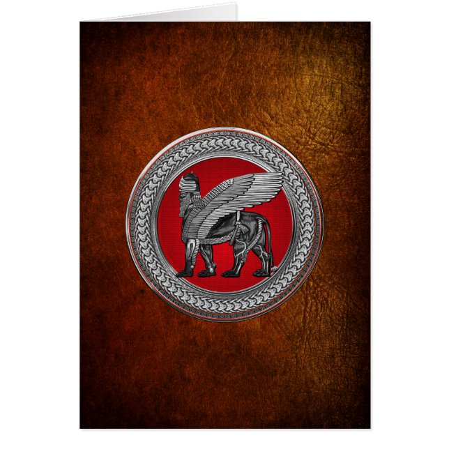 [100] Assyrian Winged Lion: Gold & Black Lamassu (Vorne)