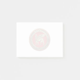 [100] Assyrian Winged Lion - Gold Lamassu Post-it Klebezettel
