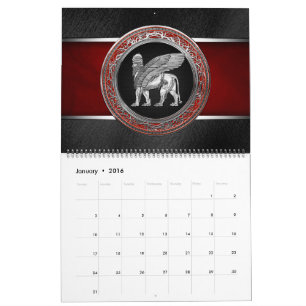 [100] Assyrian Winged Lion - Silver Lamassu Kalender