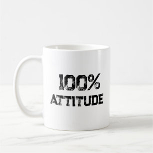 100% ATTITUDE - Benutzerdefiniertes Office-Geschen Kaffeetasse