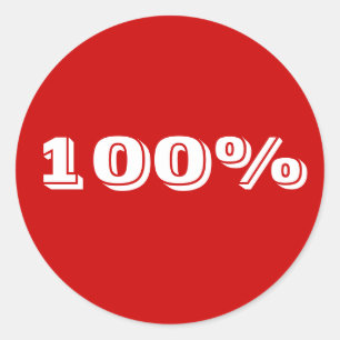 100 % Aufkleber