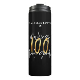 100 aussehen gut Gold Geburtstag  Thermosbecher