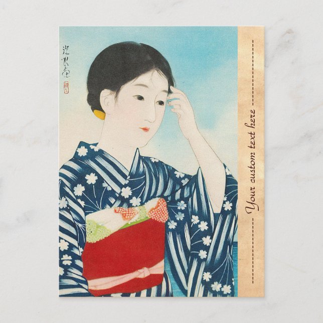 100 Beauties Wearing Takasago Kimonos Postkarte (Vorderseite)