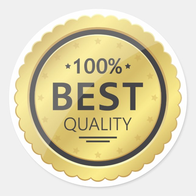 100 % beste Qualität Runder Aufkleber (Vorderseite)