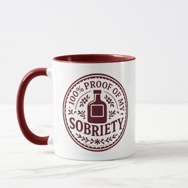 100% Beweis meiner Nüchternheit - Tasse (Links)