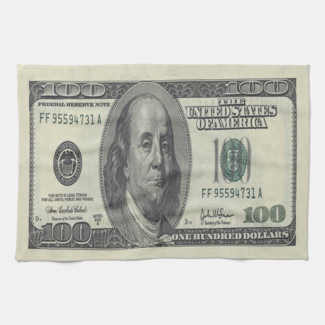 $100 Bill Geschirrtuch (Horizontal)