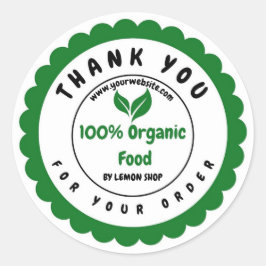 100% Bio Food Customize Circle Runder Aufkleber