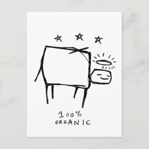 100 % Bio Postkarte