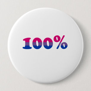 100 % Bisexuell Button