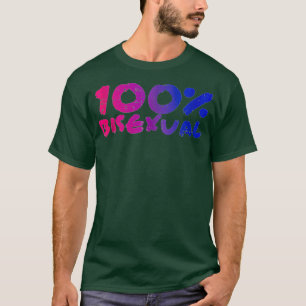100 Bisexuelle Pride-Flagge Stolz LGBTQ Cool LGBT T-Shirt
