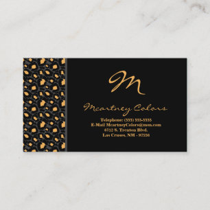 100 Black Gray Cheetah Print Business Card Visitenkarte