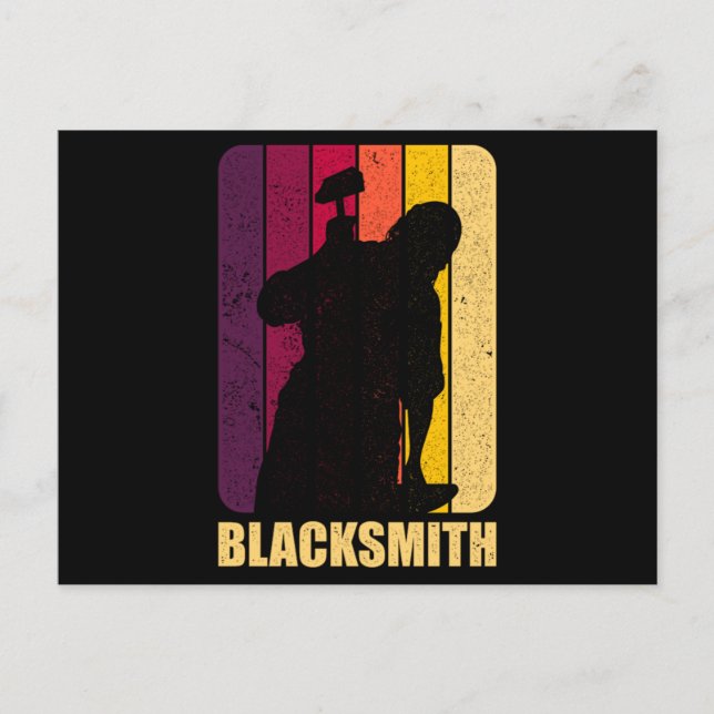 100.Blacksmith Blacksmithing Metalworker-Geschenk Ankündigungspostkarte (Vorderseite)