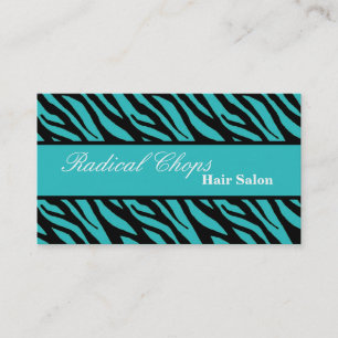 100 Blue Black Zebra Print Pattern Business Card Visitenkarte