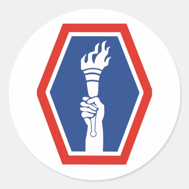 100. BN 442. Infanterie Runder Aufkleber (Vorderseite)