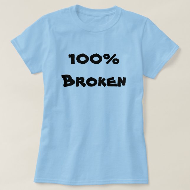 100 % Broken Blue T-Shirt (Design vorne)