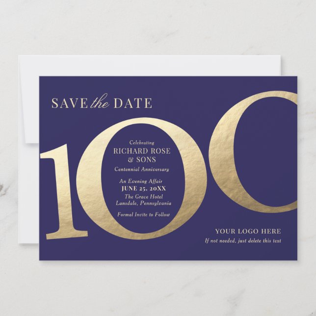 100. Business Save the Date Einladung (Vorderseite)