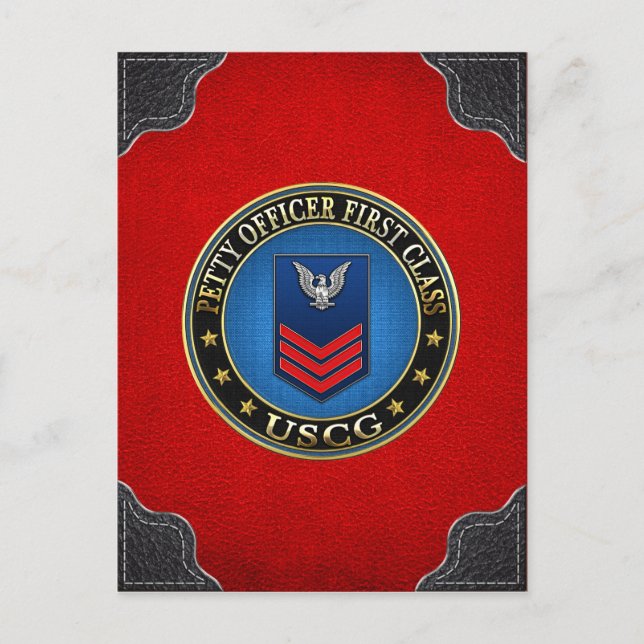 [100] CG: Petty Officer First Class (PO1) Postkarte (Vorderseite)
