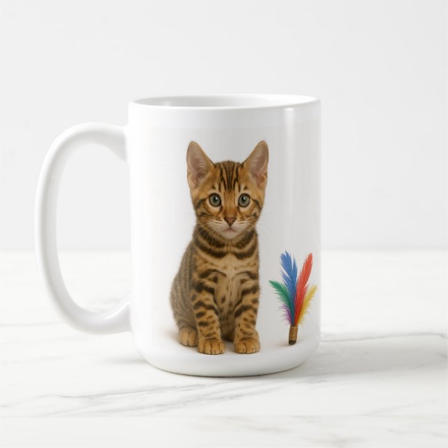 100% Chance auf Chaos - Bengalischer Kitten Stil Kaffeetasse (Links)