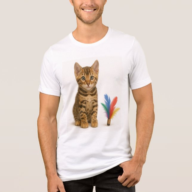 100% Chance auf Chaos - Bengalischer Kitten Stil Tri-Blend Shirt (Vorderseite)