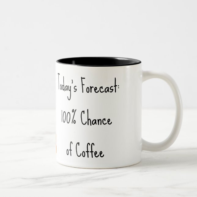 100% Chance auf Kaffee-Tasse Zweifarbige Tasse (Rechts)