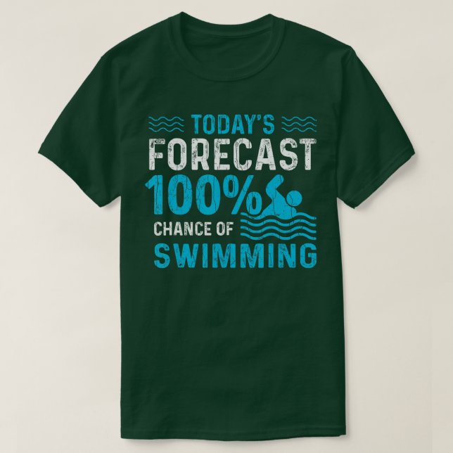 100 Chance zum Schwimmen Funny Swimmer Trainer Spi T-Shirt (Design vorne)