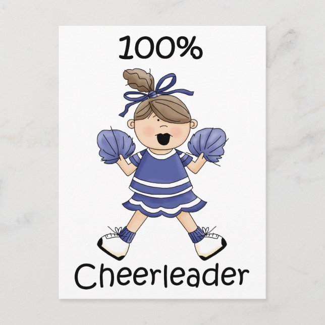 100% Cheerleader - Brunet Postkarte (Vorderseite)