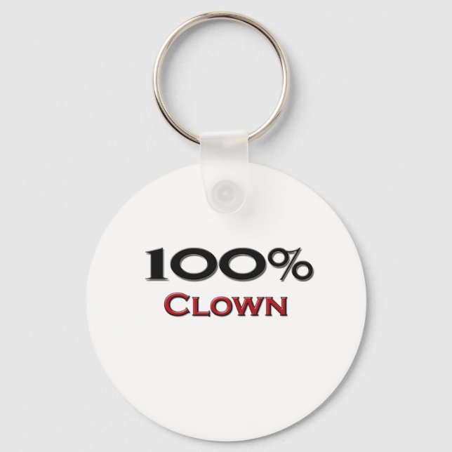 100 % Clown Schlüsselanhänger (Vorderseite)