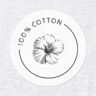 100 % Cotton Vintag Blume Business Labels Etiketten