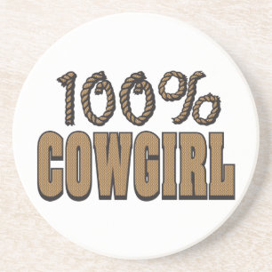 100 % Cowgirl Getränkeuntersetzer