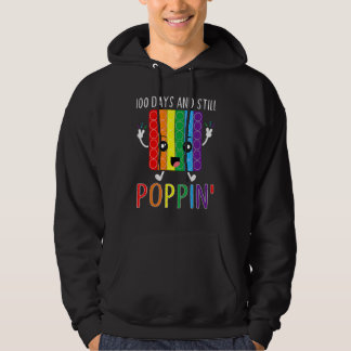 100 Days And Still Poppin 100th Day Of School Boys Hoodie