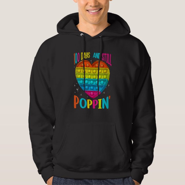 100 Days And Still Poppin 100th Day Of School Boys Hoodie (Vorderseite)