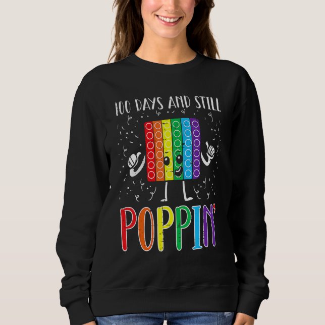 100 Days And Still Poppin 100th Day Of School Boys Sweatshirt (Vorderseite)