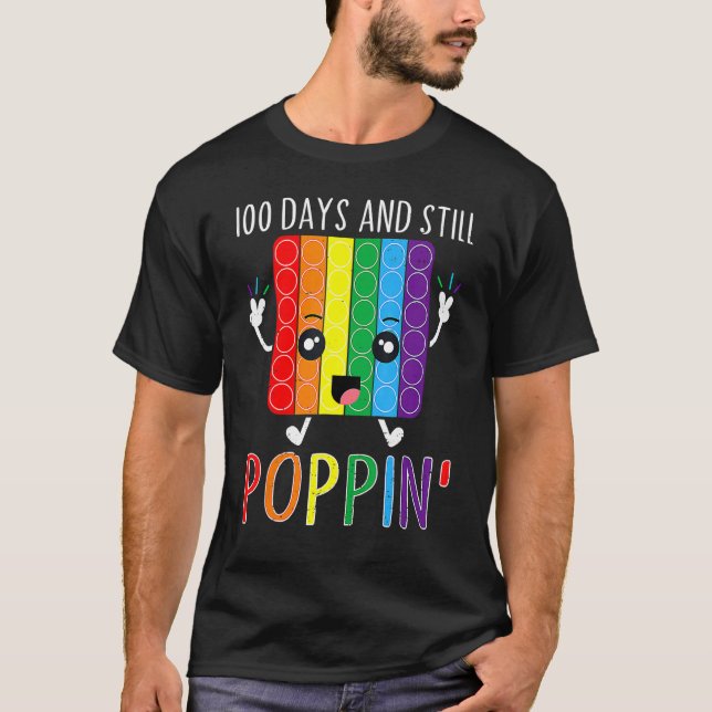100 Days And Still Poppin 100th Day Of School Boys T-Shirt (Vorderseite)